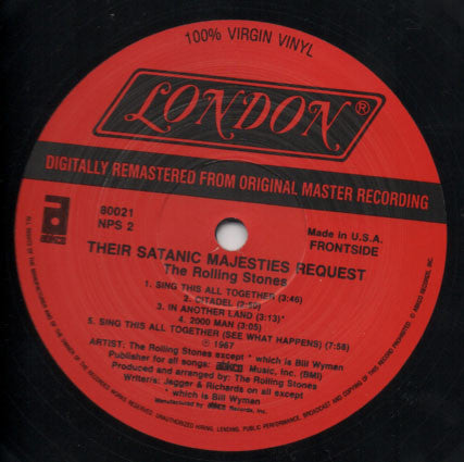 Release: Their Satanic Majesties Request-Vinyl-US-1986-NPS 2, NPS-2, 80021-14510747