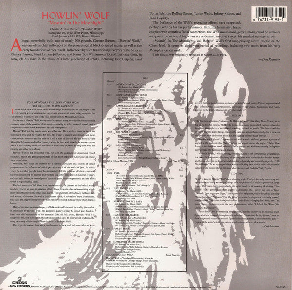 Master Release: Moanin' In The Moonlight by Howlin' Wolf