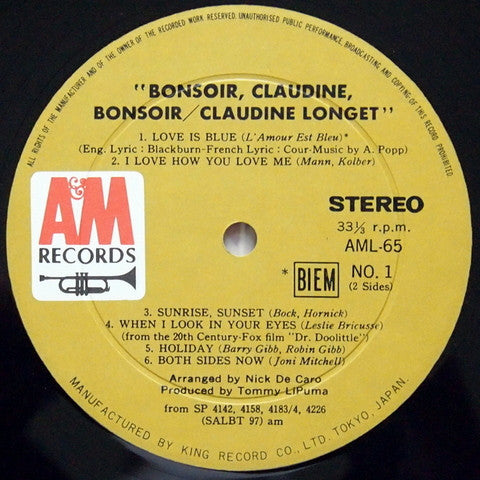Bonsoir, Claudine, Bonsoir  / クロディーヌ・ロンジェの魅力のすべて