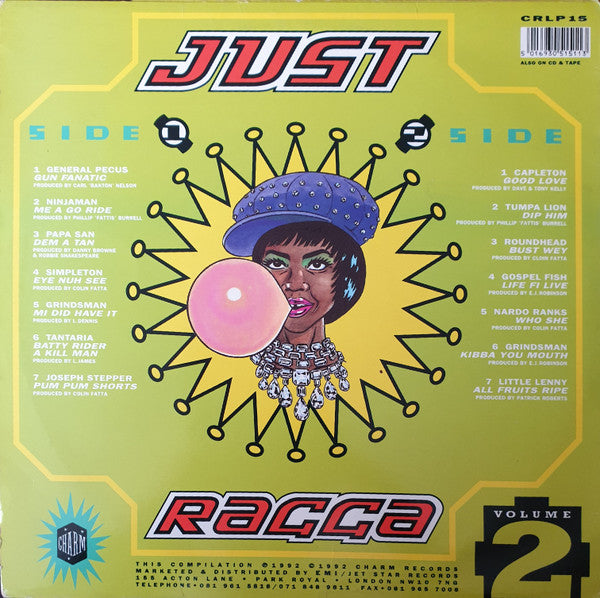 Release: Just Ragga Volume 2-Vinyl-UK-1992-CRLP 15-1222806