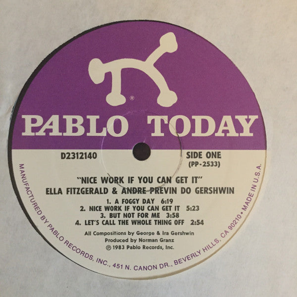Master Release: Nice Work If You Can Get It - Ella Fitzgerald And Andre Previn Do Gershwin by Ella Fitzgerald