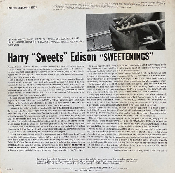 Master Release: Sweetenings by Harry Edison