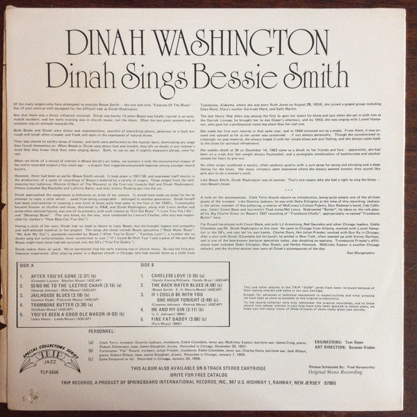 Release: Dinah Sings Bessie Smith-Vinyl-US-1975-TLP 5556-5224198