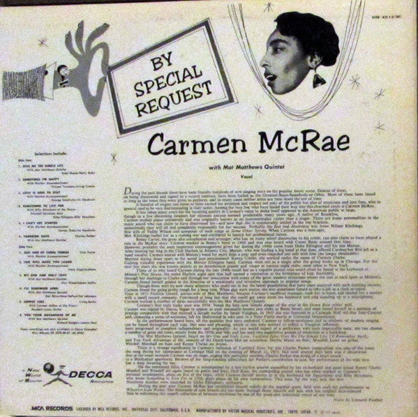 Release: By Special Request-Vinyl-Japan-1977-VIM-4512, VIM-4512(M)-5023714