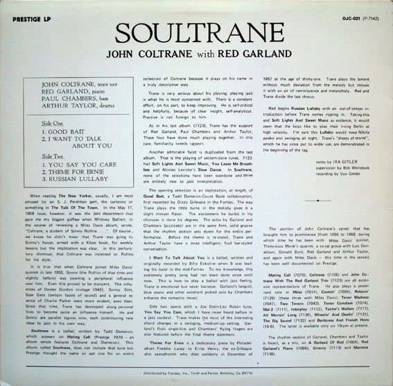 Release: Soultrane-Vinyl-US-1982-OJC-021, P-7142, 7142-1085374