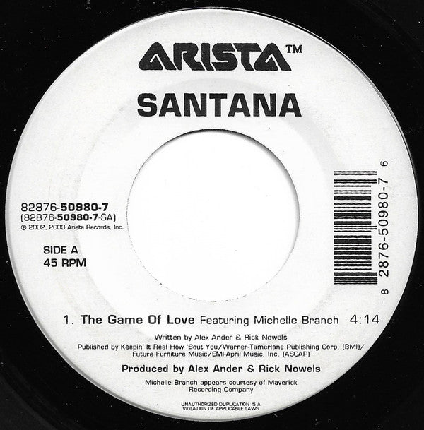 Master Release: The Game Of Love by Santana