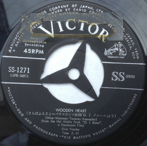 Master Release: Wooden Heart / Pocketful Of Rainbows by Elvis Presley