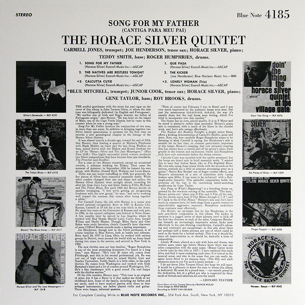 Release: Song For My Father = Cantiga Para Meu Pai-Vinyl-US-2008-BLP 4185-3506221