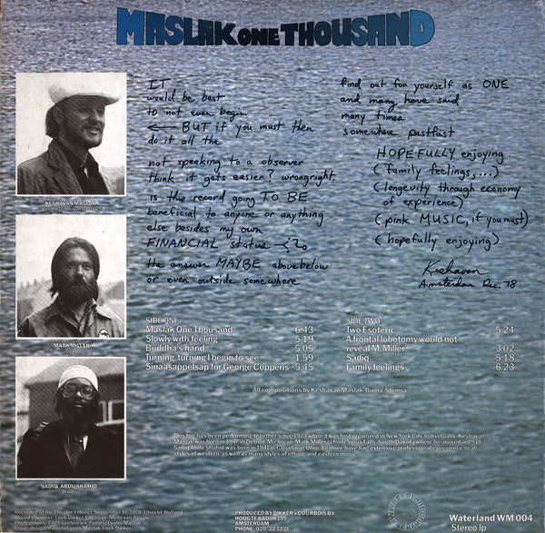 Master Release: Maslak One Thousand by Keshavan Maslak Trio
