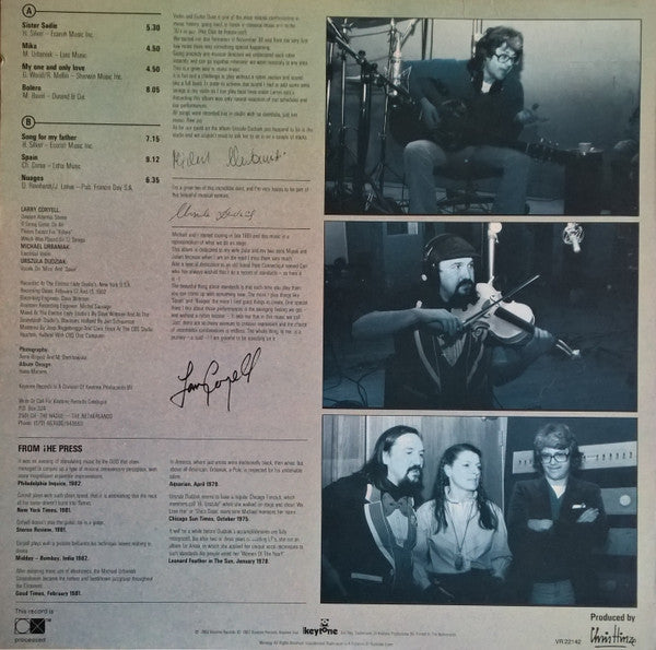 Release: The Larry Coryell/Michael Urbaniak Duo-Vinyl-Europe-1982-KYT 716-4563566