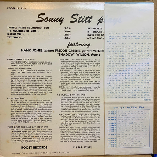 Release: Sonny Stitt Sonny Stitt Sonny Stitt Sonny Stitt-Vinyl-Japan-1973-YY-7004-RO-8132653