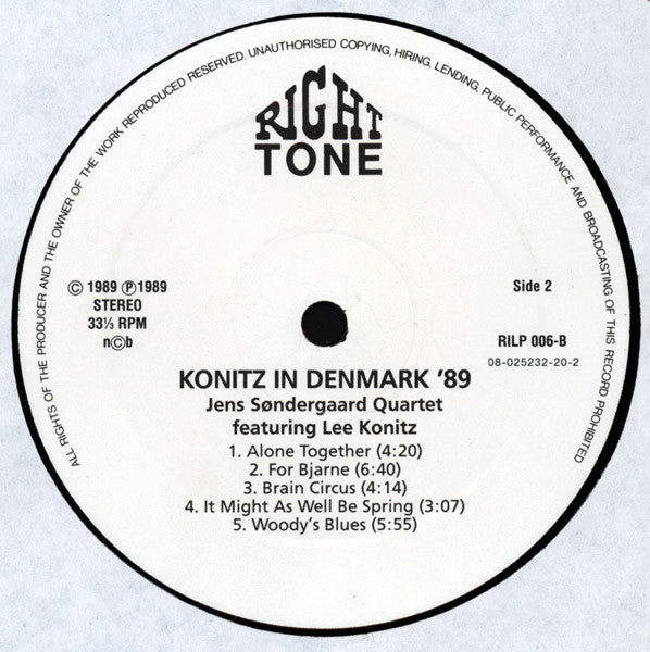 Konitz In Denmark '89