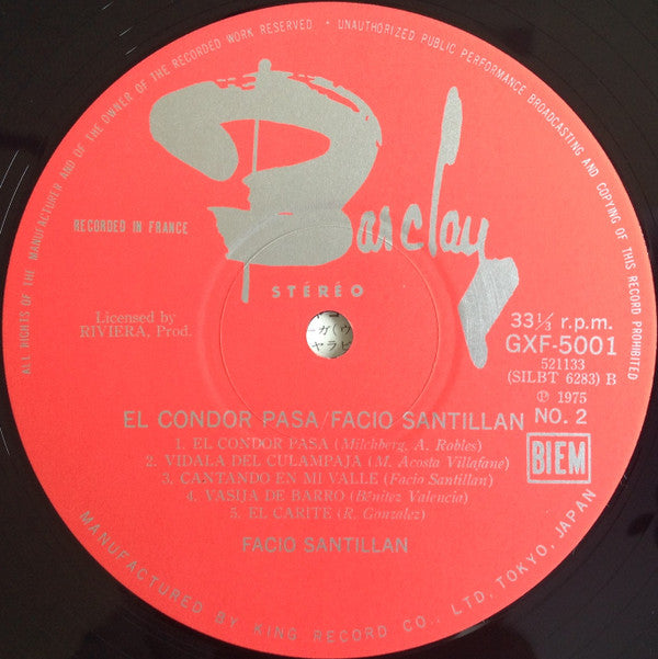El Condor Pasa = コンドルは飛んで行く / ファシオ・サンティジャン＜I＞