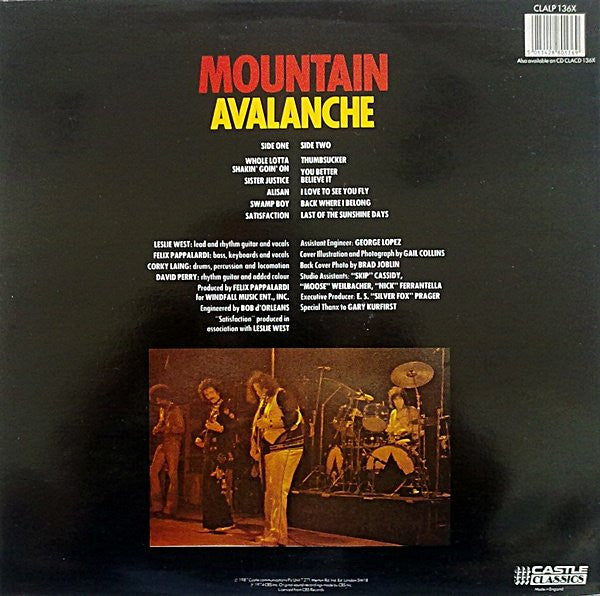 Release: Avalanche-Vinyl-UK-1987-CLALP 136X-2032058
