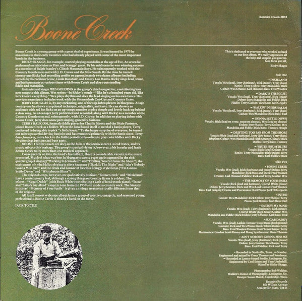 Master Release: Boone Creek by Boone Creek