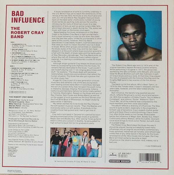 Master Release: Bad Influence by The Robert Cray Band