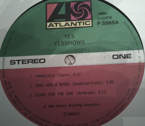 Release: Yesshows-Vinyl-Japan-1980-P5565 6-A, SD2-510-4519460