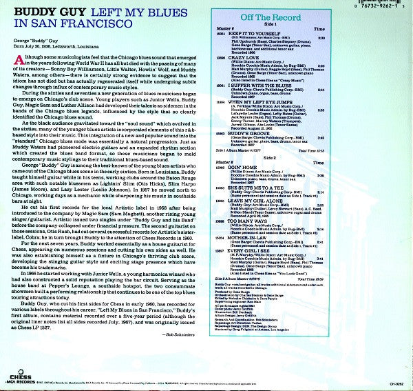 Master Release: Left My Blues In San Francisco by Buddy Guy