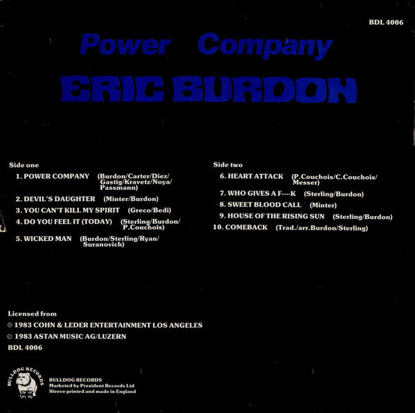 Release: Power Company-Vinyl-UK-1984-BDL 4006-6019783