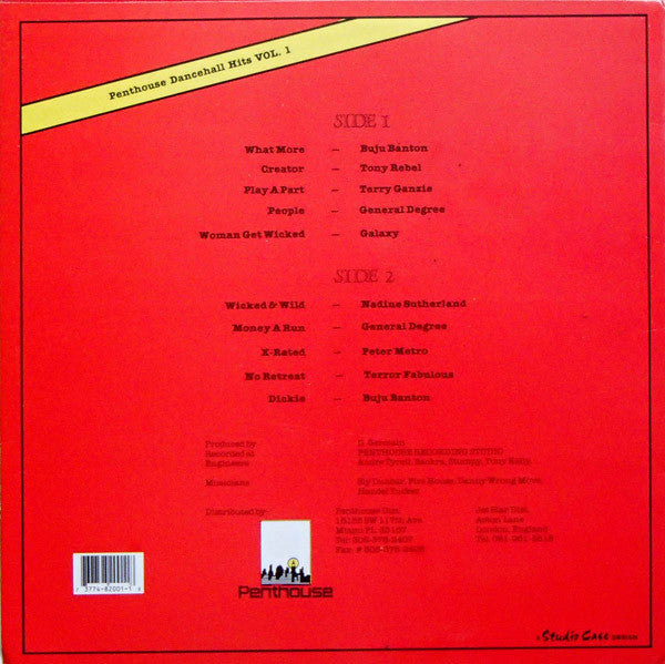 Release: Penthouse Dancehall Hits Vol. 1-Vinyl-US-None-PHLP-2001-5042108