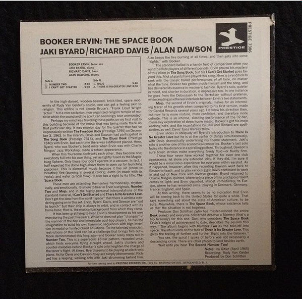 Master Release: The Space Book by Booker Ervin