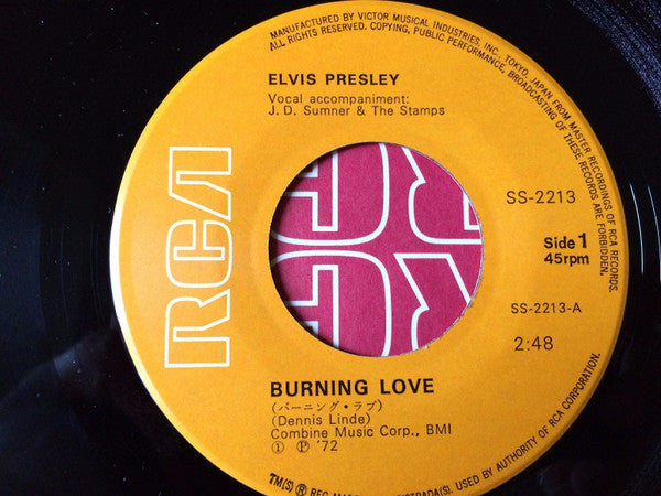 Master Release: Burning Love / It's A Matter Of Time by Elvis Presley