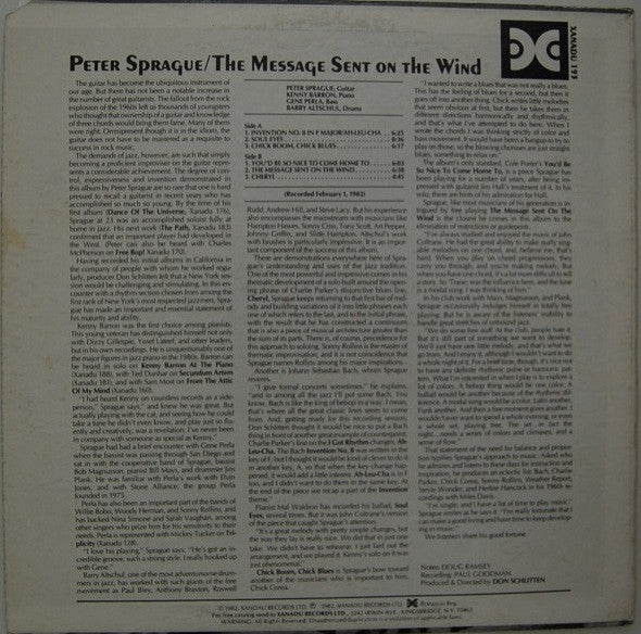 Master Release: The Message Sent On The Wind by Peter Sprague