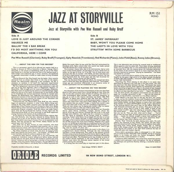 Release: Jazz At Storyville Vol. 1-Vinyl-UK-1963-RM 151, RM-151-5656901