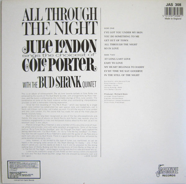 Release: All Through The Night-Vinyl-UK-None-JAS 308-7863110