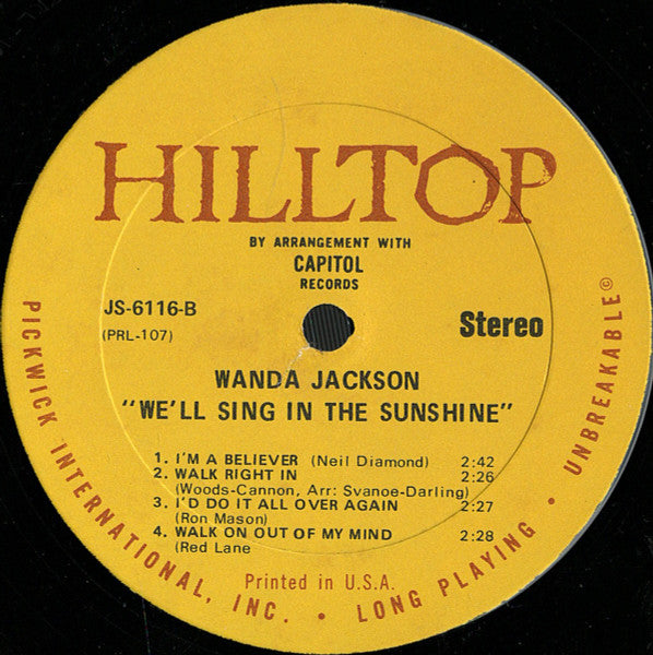 We'll Sing In The Sunshine