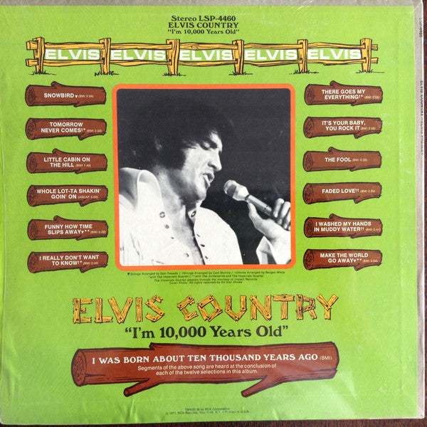 Release: Elvis Country (I'm 10,000 Years Old)-Vinyl-US-1971-LSP-4460-9141312
