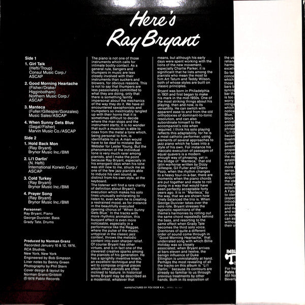 Here's Ray Bryant