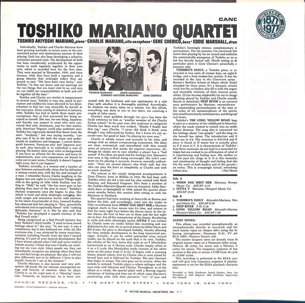 Master Release: Toshiko Mariano Quartet by Toshiko Mariano Quartet