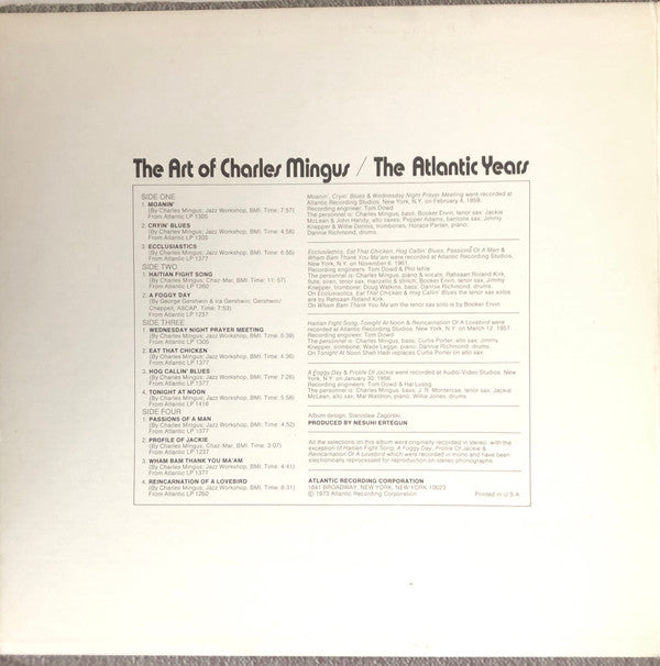Release: The Art Of Charles Mingus (The Atlantic Years)-Vinyl-US-1973-SD 2-302-5691833