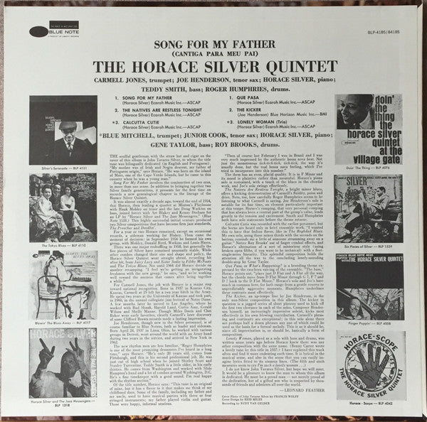 Release: Song For My Father = Cantiga Para Meu Pai-Vinyl-US-1966-84185, BLP 4185, BST 84185-3446682