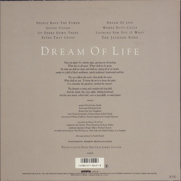 Release: Dream Of Life-Vinyl-Japan-1988-A27L-52-6396244