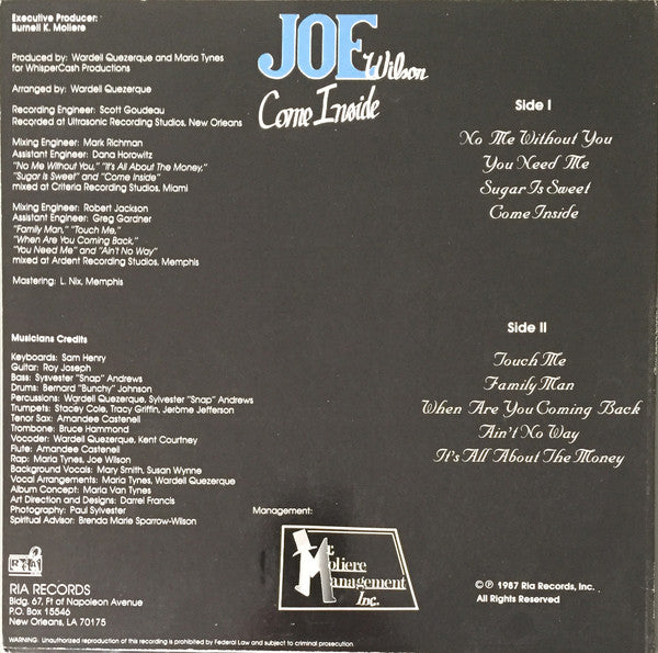 Release: Come Inside-Vinyl-US-1987-136 RRC-4956100