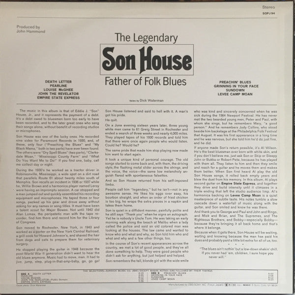 Master Release: Father Of Folk Blues by Son House