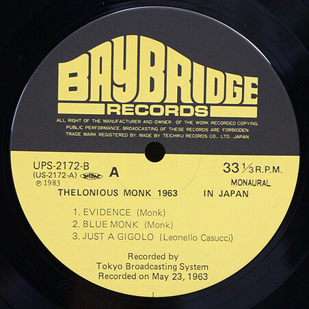 Thelonious Monk 1963 In Japan