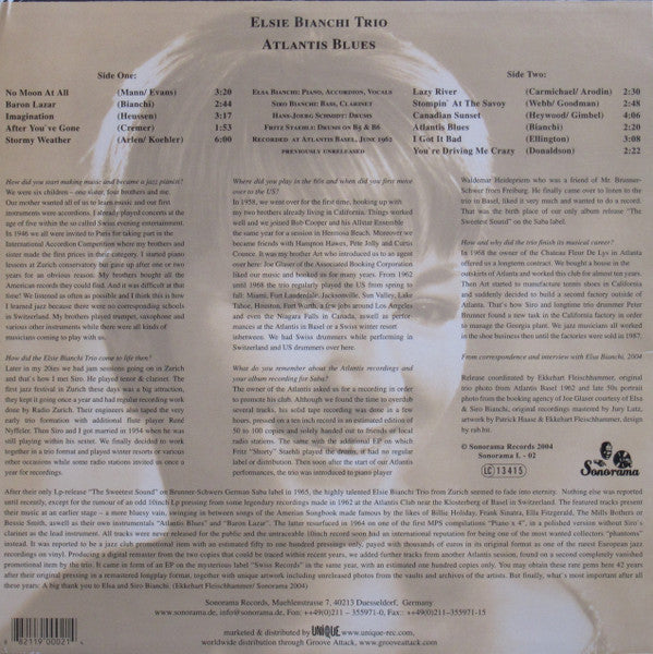 Master Release: Atlantis Blues by Elsie Bianchi Trio