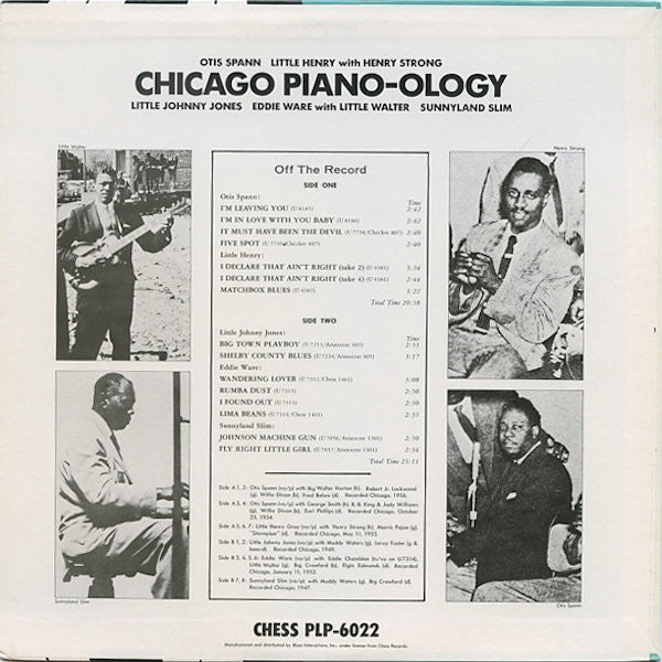 Release: Chicago Piano-ology-Vinyl-Japan-1984-PLP-6022, PLP-6022-7935049