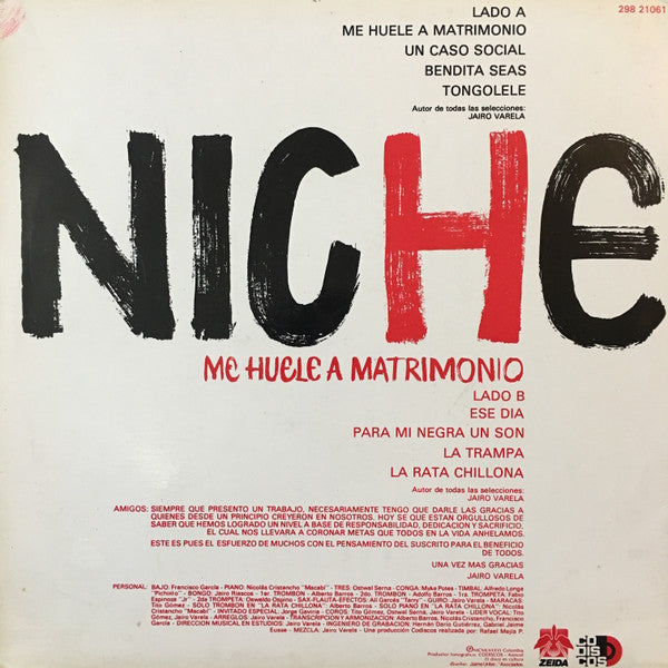 Master Release: Me Huele A Matrimonio by Grupo Niche
