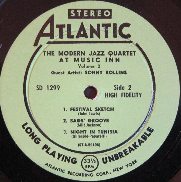 The Modern Jazz Quartet At Music Inn —  Volume 2