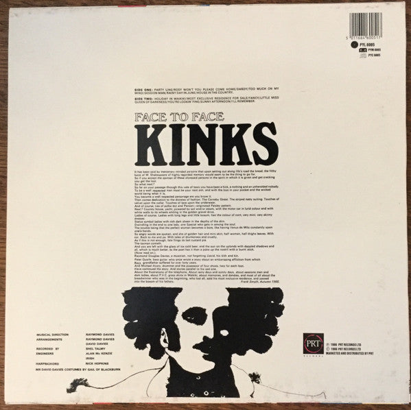 Release: Face To Face-Vinyl-UK-1987-PYL 6005-2096951