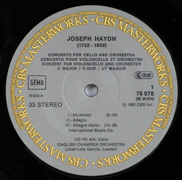 Cello Concerti No. 1 (C Major = C-dur = Ut Majeur) / No. 2 (D Major = D-dur = Ré Majeur)