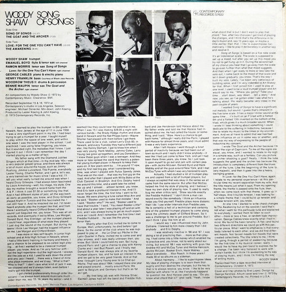Master Release: Song Of Songs by Woody Shaw