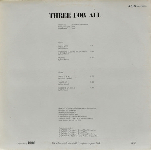 Release: Three For All-Vinyl-Germany-1981-3081-2741480