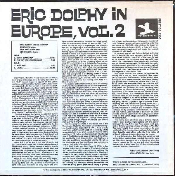 Release: In Europe, Vol. 2-Vinyl-US-1965-PR 7350, PRST-7350-2880640