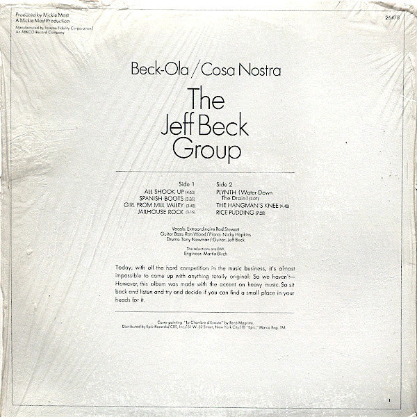 Release: Beck-Ola-Vinyl-US-None-PE 26478, 26478-9906478