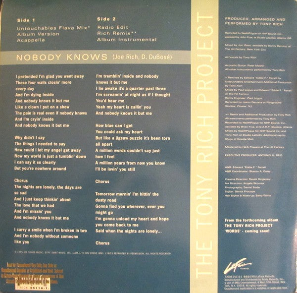 Release: Nobody Knows-Vinyl-US-1995-73008-24116-1-1135170